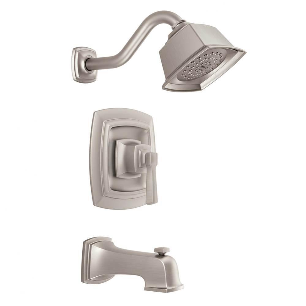 Moen Boardwalk Tub and Shower Faucet Spot Resist Brushed Nickel