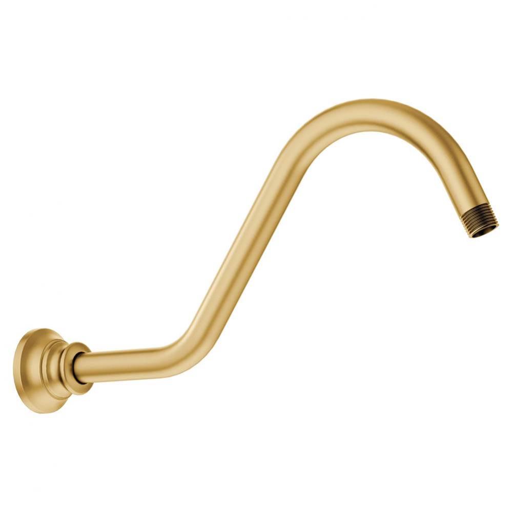 Waterhill 14-Inch Replacement Extension Curved Shower Arm, Brushed Gold