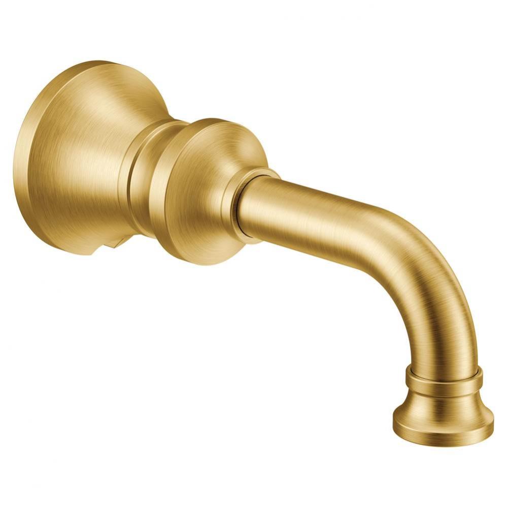 Colinet Traditional Non-diverting Tub Spout with Slip-fit CC Connection in Brushed Gold