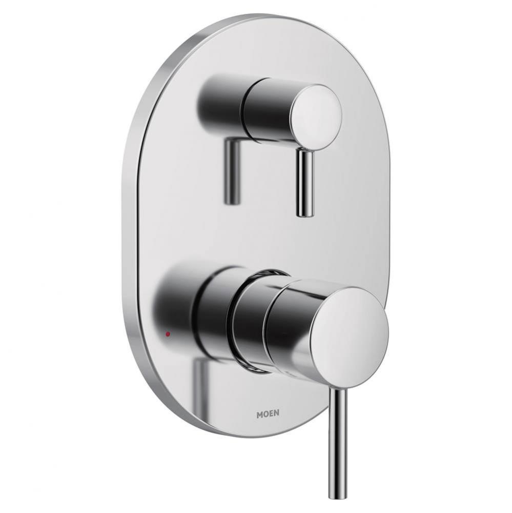 Align M-CORE 3-Series 2-Handle Shower Trim with Integrated Transfer Valve in Chrome (Valve Sold Se