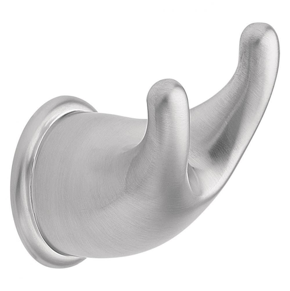 Brushed Chrome Double Robe Hook