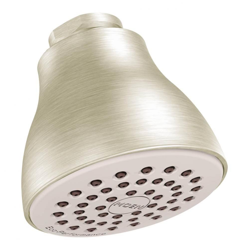 One Function 2 1/2-Inch Diameter Spray Head Eco-Performance Showerhead, Brushed Nickel