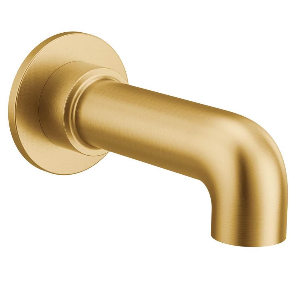 Cia Tub Spout with Slip-fit CC Connection in Brushed Gold