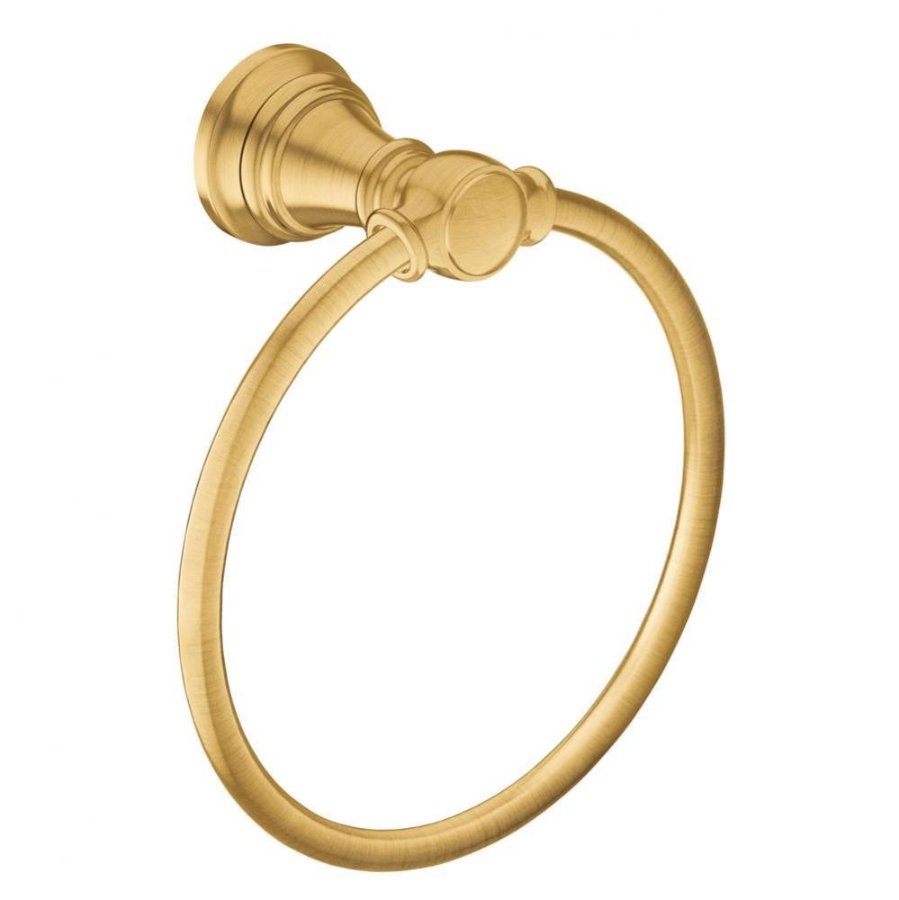 Brushed Gold Towel Ring