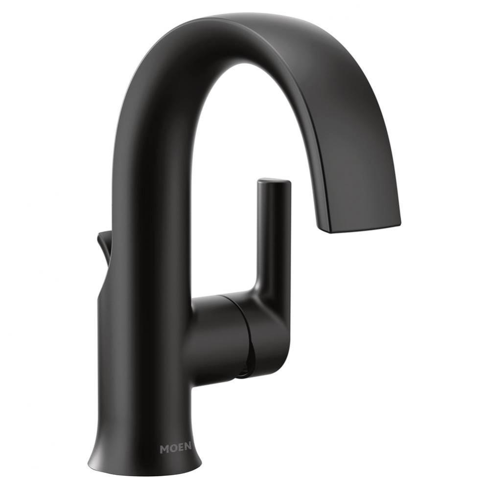Doux One-Handle High Arc Laminar Stream Bathroom Faucet, Matte Black