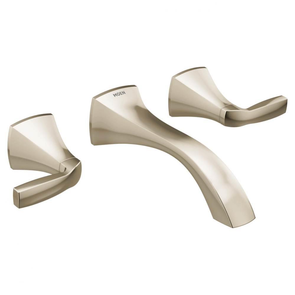 Voss Wall Mount 2-Handle Bathroom Faucet Trim Kit in Polished Nickel (Valve Sold Separately)