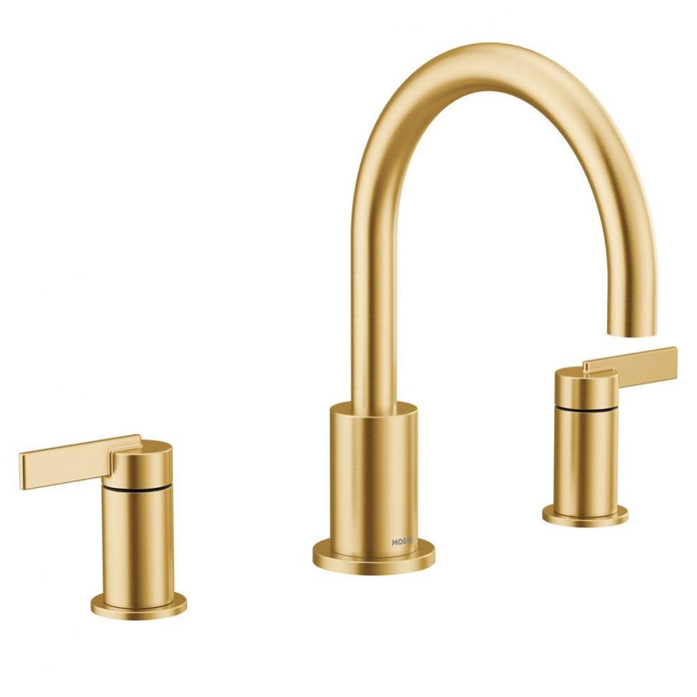Cia 2-Handle High-Arc Deck Mount Roman Tub Faucet Trim Kit in Brushed Gold (Valve Sold Separately)