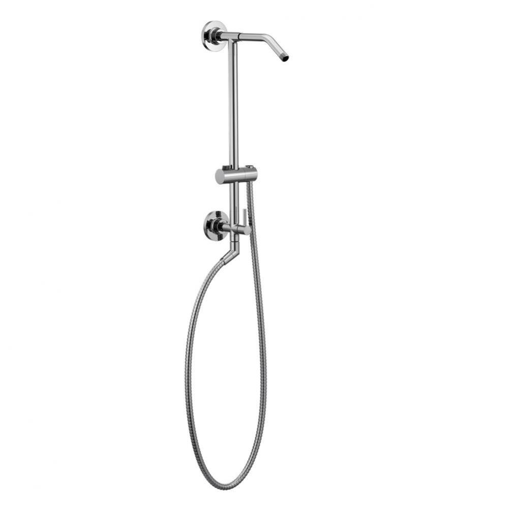 Shower Rail System with 2-Function Diverter in Chrome (Valve Sold Separately)