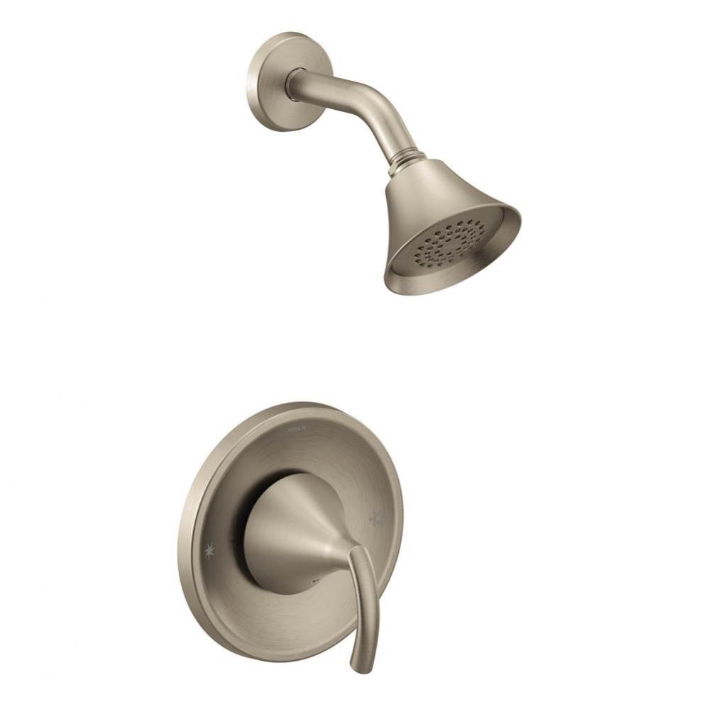 Glyde 1-Spray Single-Handle Posi-Temp Shower Faucet Trim Kit in Brushed Nickel (Valve Sold Separat