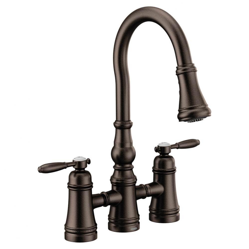 Moen Weymouth 2-Handle Bridge Faucet in Oil Rubbed Bronze