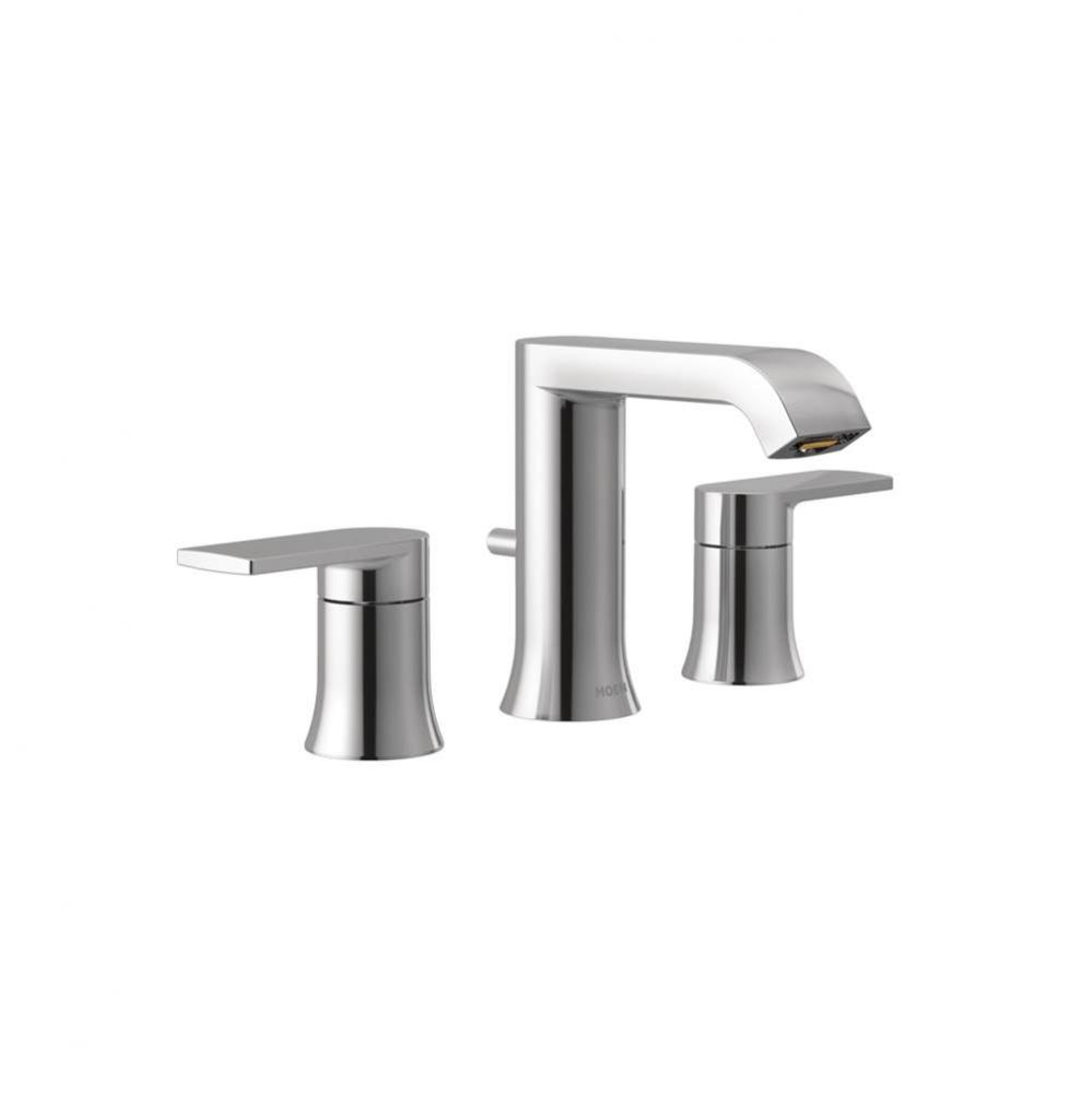 Genta LX Two-Handle Widespread Modern Bathroom Faucet, Valve Required, Chrome