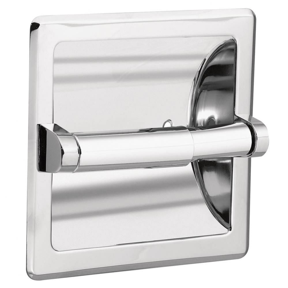 Contemporary Recessed Toilet Paper Holder, Chrome