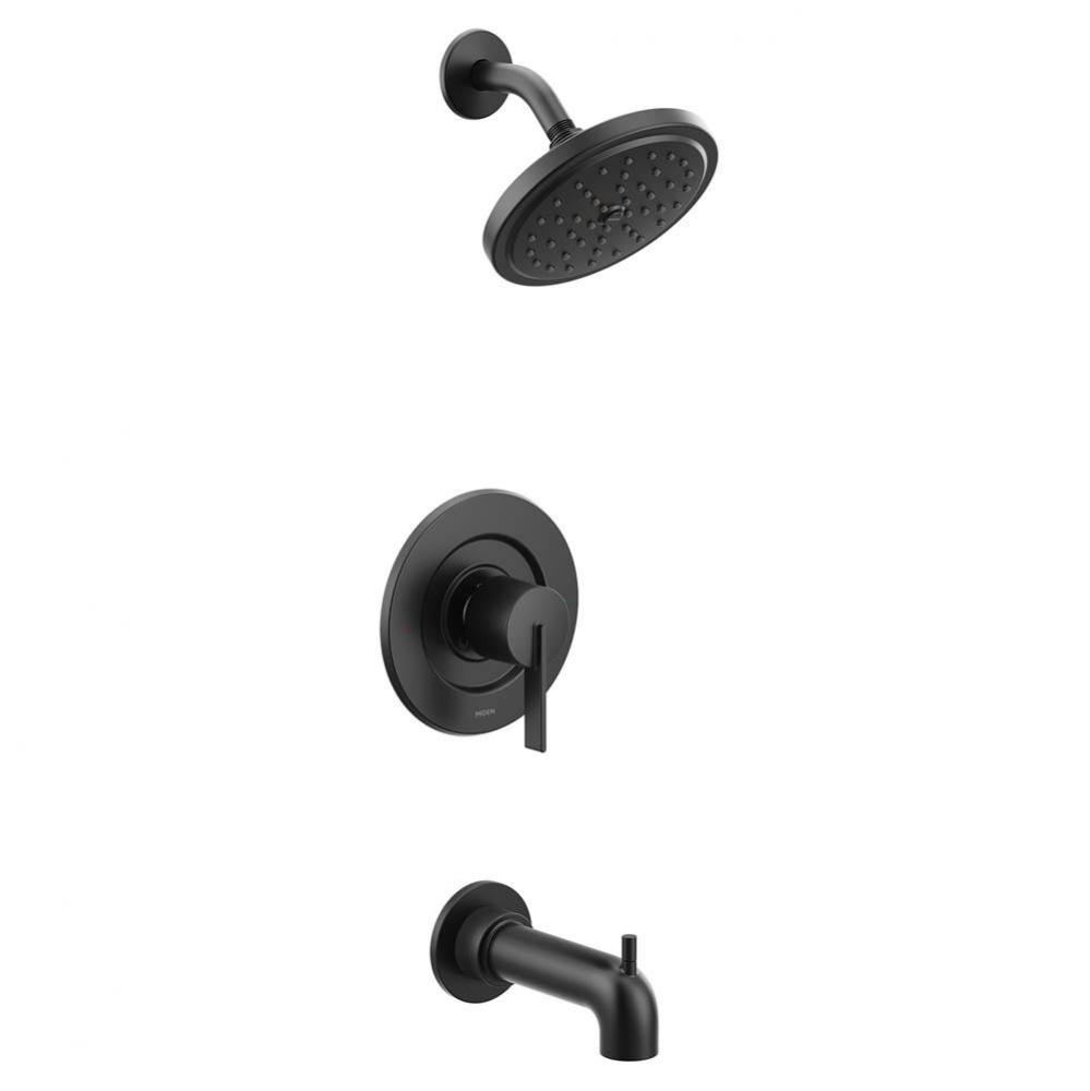 Cia Posi-Temp Eco-Performance 1-Handle Tub and Shower Faucet Trim Kit in Matte Black (Valve Sold S