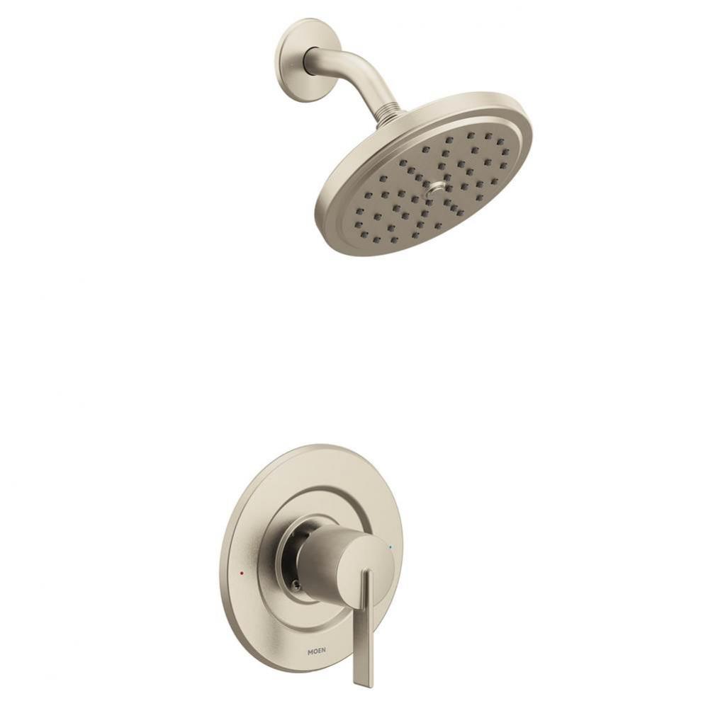 Cia Posi-Temp Rain Shower 1-Handle with Eco-Performance Shower Only Faucet Trim Kit in Brushed Nic