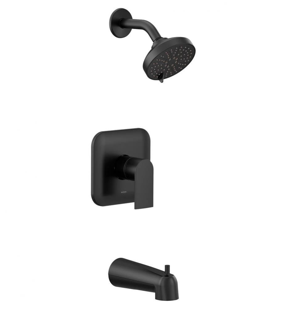 Genta M-CORE 2-Series Eco Performance 1-Handle Tub and Shower Trim Kit in Matte Black (Valve Sold