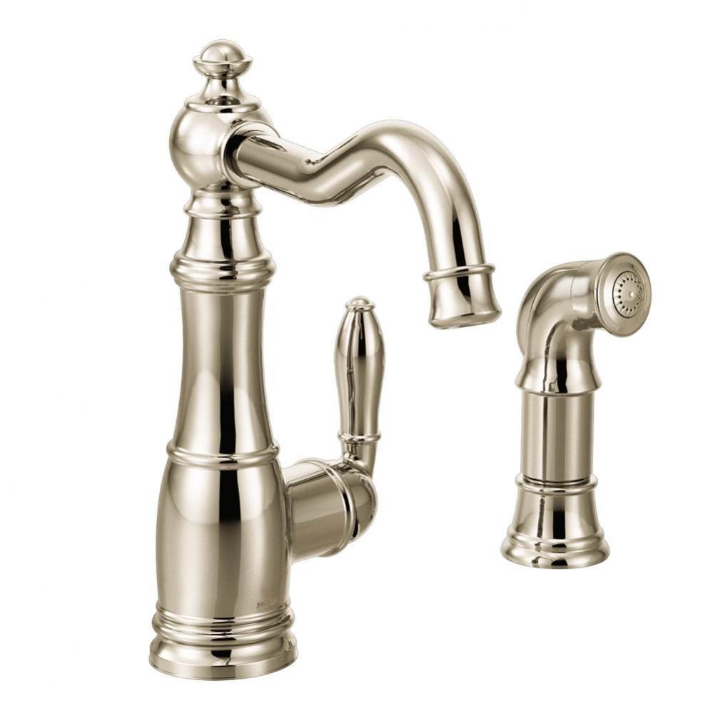 Weymouth One-Handle High Arc Kitchen Faucet, Nickel