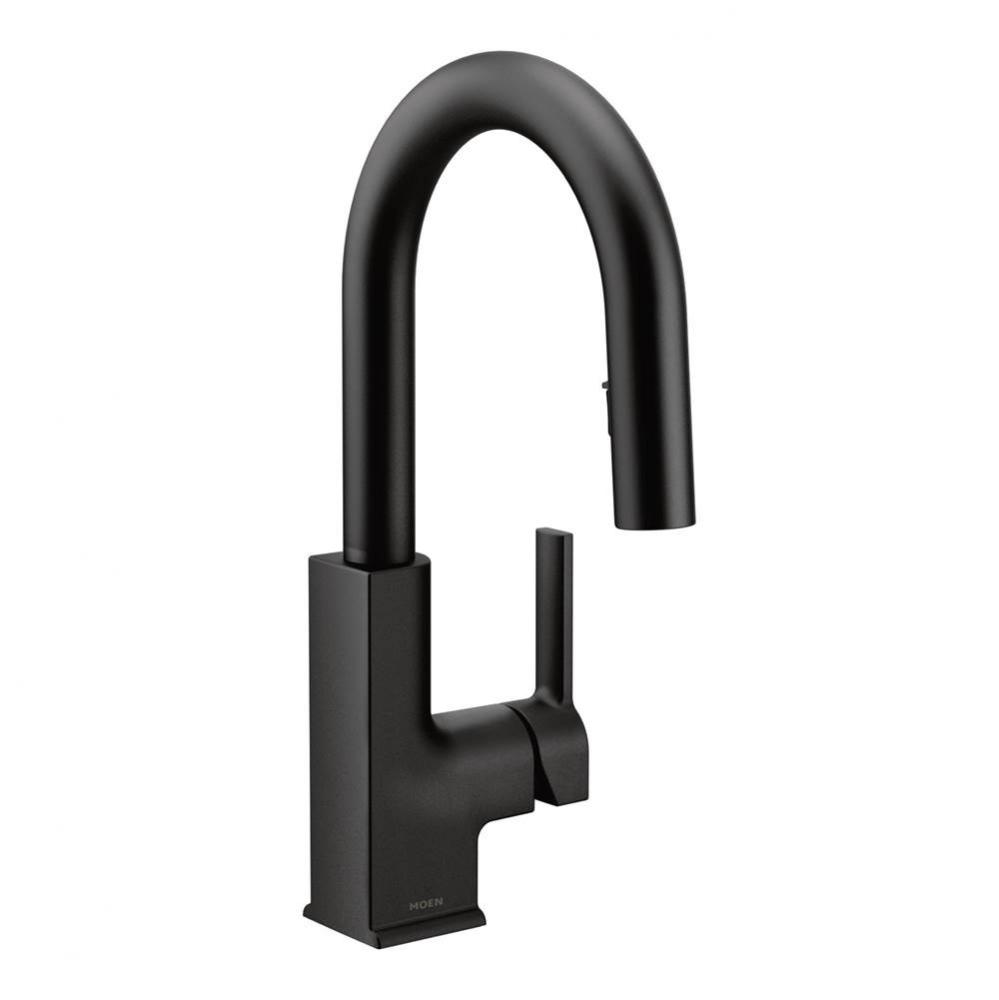 STO One-Handle High Arc Pulldown Bar Faucet Featuring Reflex, Matte Black