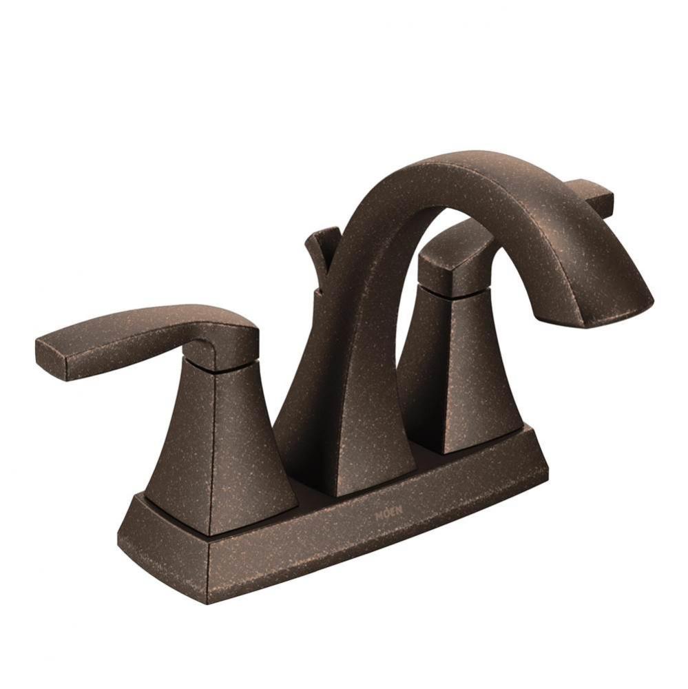 Voss Two-Handle High-Arc Centerset Bathroom Faucet with Drain Assembly, Oil-Rubbed Bronze