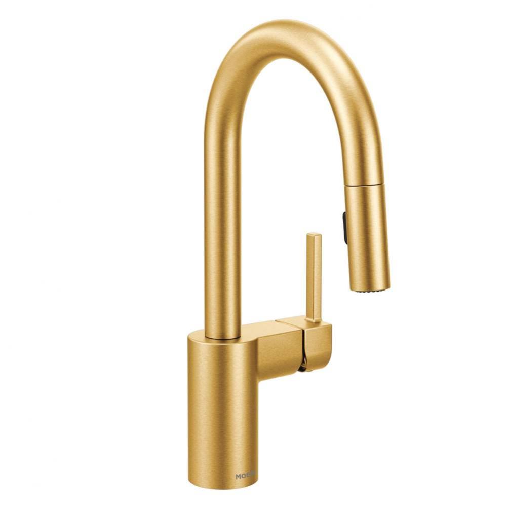 Align One-Handle Pulldown Bar Faucet with Power Clean featuring Reflex, Brushed Gold
