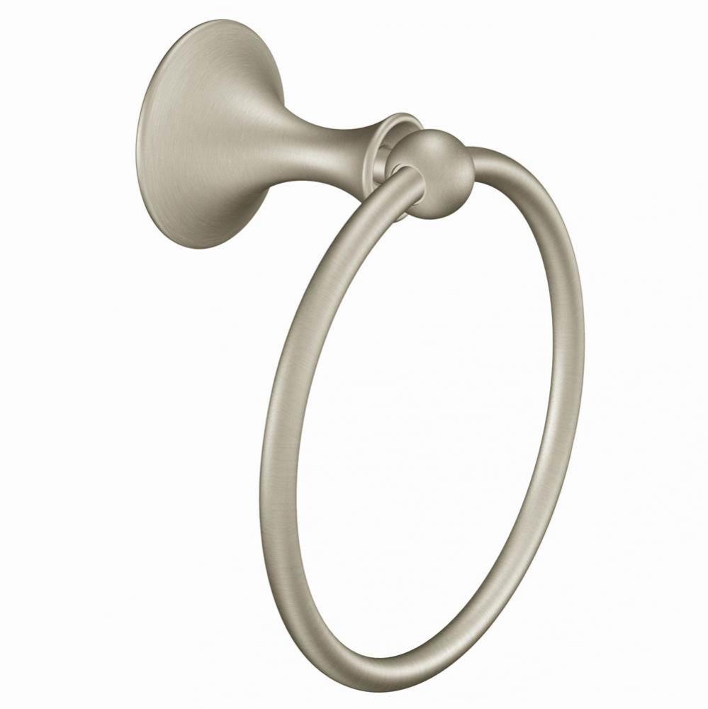 Brushed Nickel Towel Ring