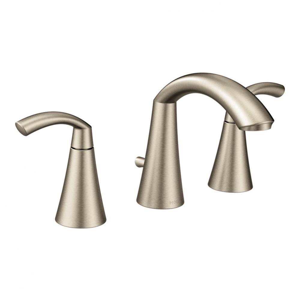 Glyde 8 in. Widespread 2-Handle High-Arc Bathroom Faucet in Brushed Nickel