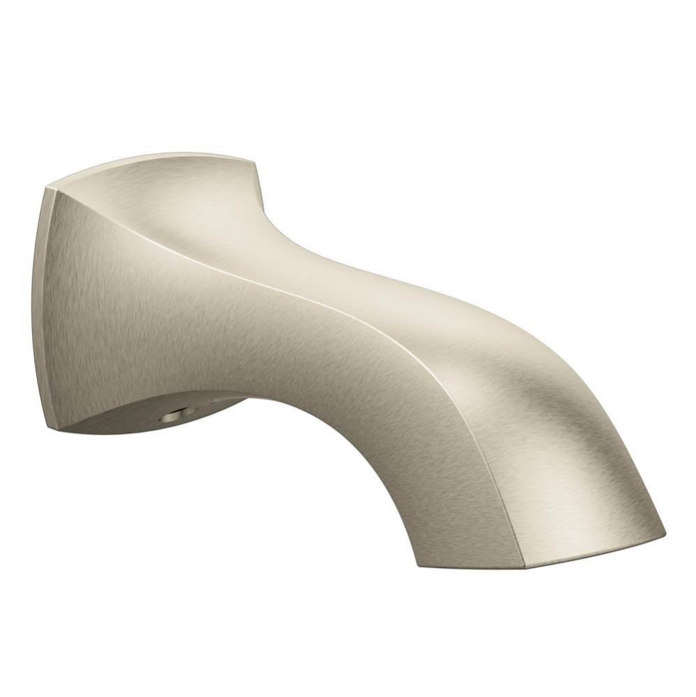 Voss Replacement Tub Non-Diverter Spout 1/2-Inch Slip Fit Connection,&#xa0;Brushed Nickel
