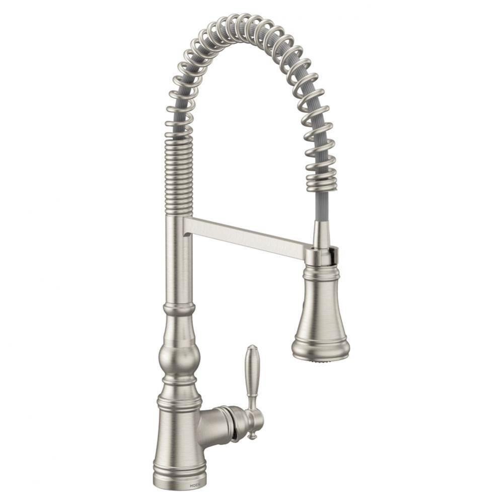 Weymouth One Handle Pre-Rinse Spring Pulldown Kitchen Faucet with Power Boost, Spot Resist Stainle