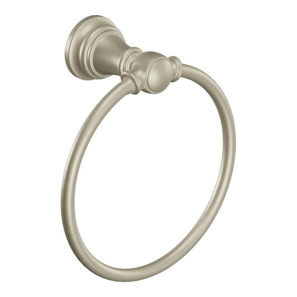 Brushed Nickel Towel Ring