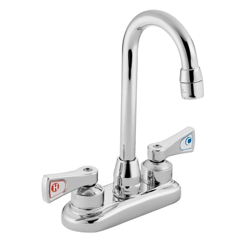 Chrome two-handle pantry faucet