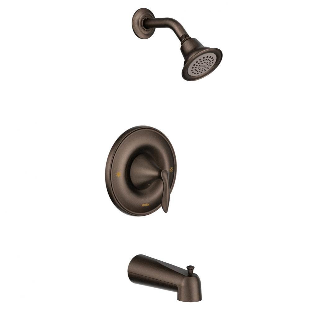 Eva Single-Handle 1-Spray Posi-Temp Tub and Shower Faucet Trim Kit in Oil Rubbed Bronze (Valve Sol