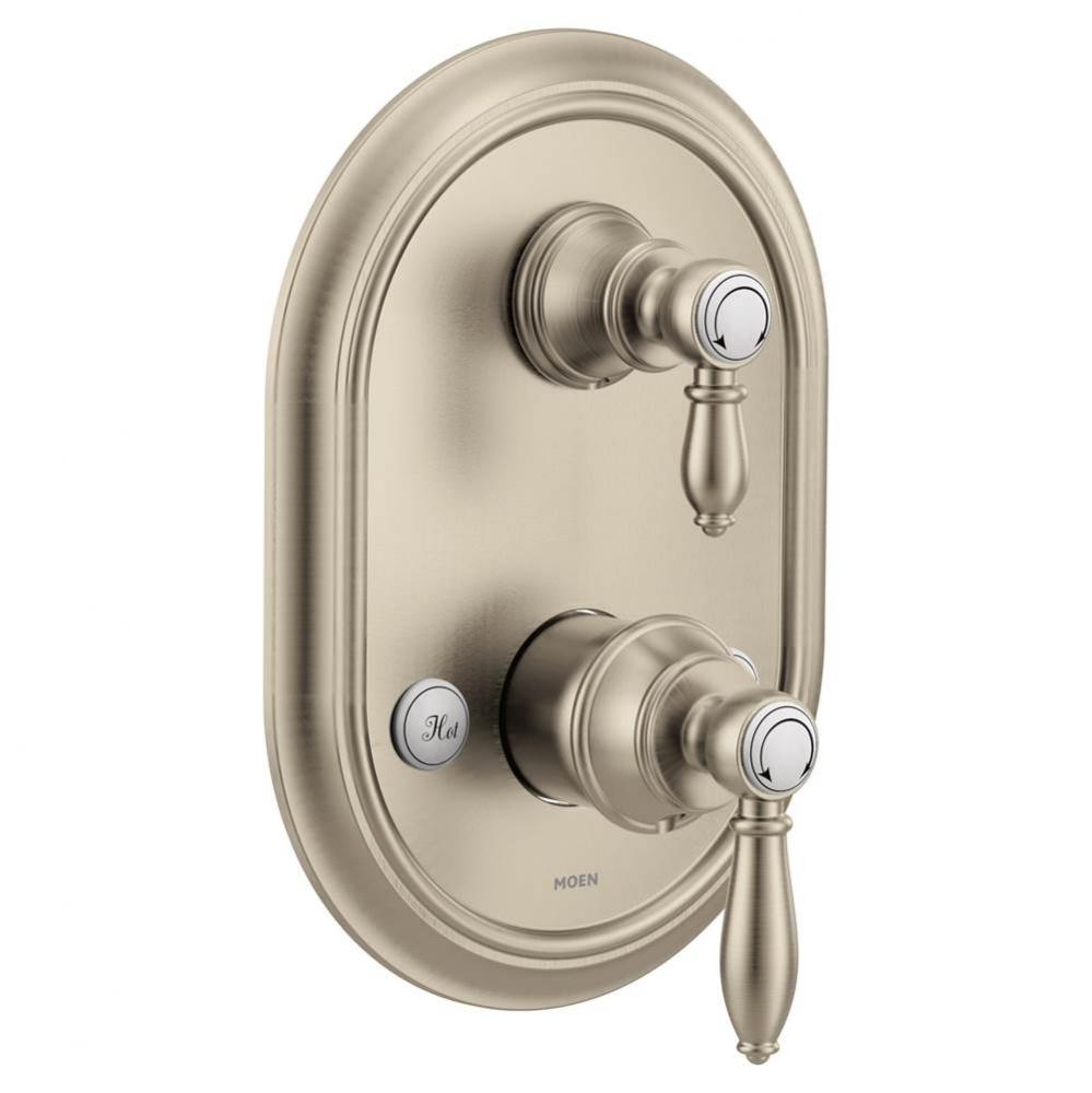 Weymouth M-CORE 3-Series 2-Handle Shower Trim with Integrated Transfer Valve in Brushed Nickel (Va