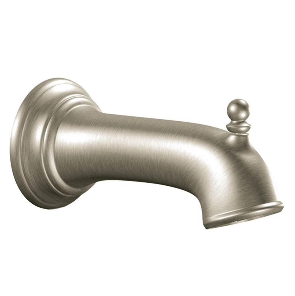 Brantford Replacement 7.25-Inch Tub Diverter Spout 1/2-Inch Slip Fit Connection, Brushed Nickel