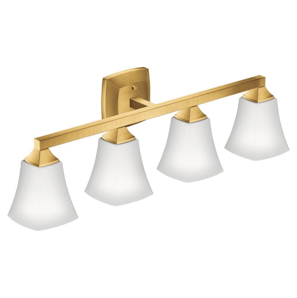 Brushed Gold Four Globe Bath Light