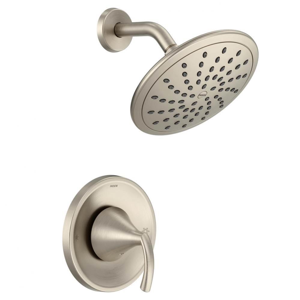 Glyde Posi-Temp Rain Shower Single-Handle Shower Only Faucet Trim Kit in Brushed Nickel (Valve Sol