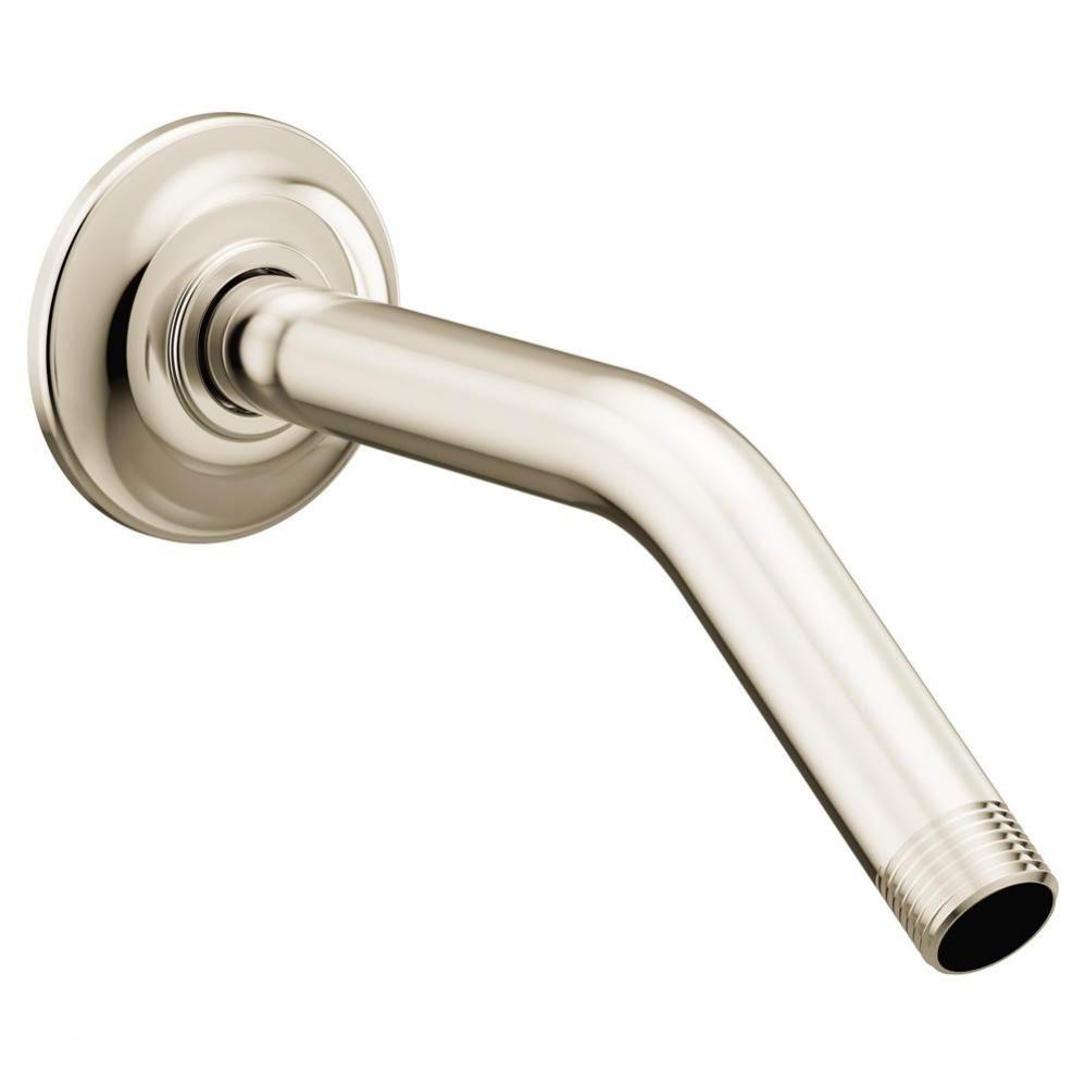 Premium 8-Inch Standard Shower Arm with Matching Flange Included, Polished Nickel