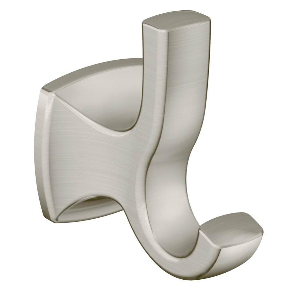 Brushed Nickel Double Robe Hook