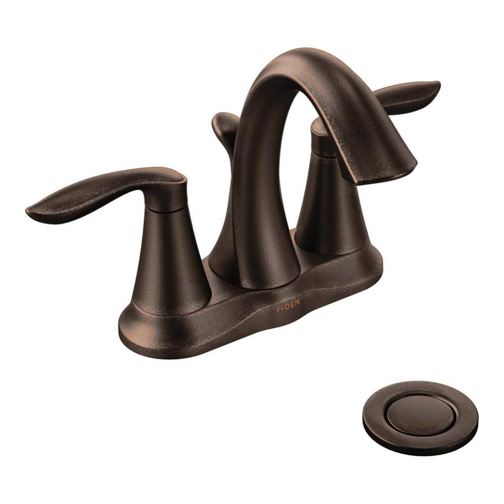 Eva Two-Handle Centerset Lavatory Faucet with Drain Assembly, Oil-Rubbed Bronze
