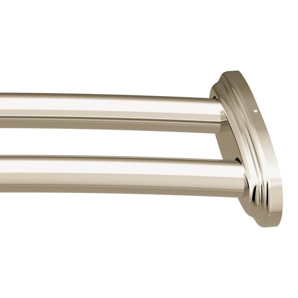 Polished Nickel Adjustable Curved Shower Rod