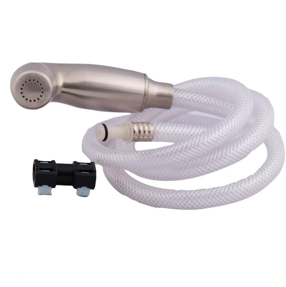 Replacement Kitchen Side Spray Head and Hose Assembly with Duralock Quick Connect, Stainless