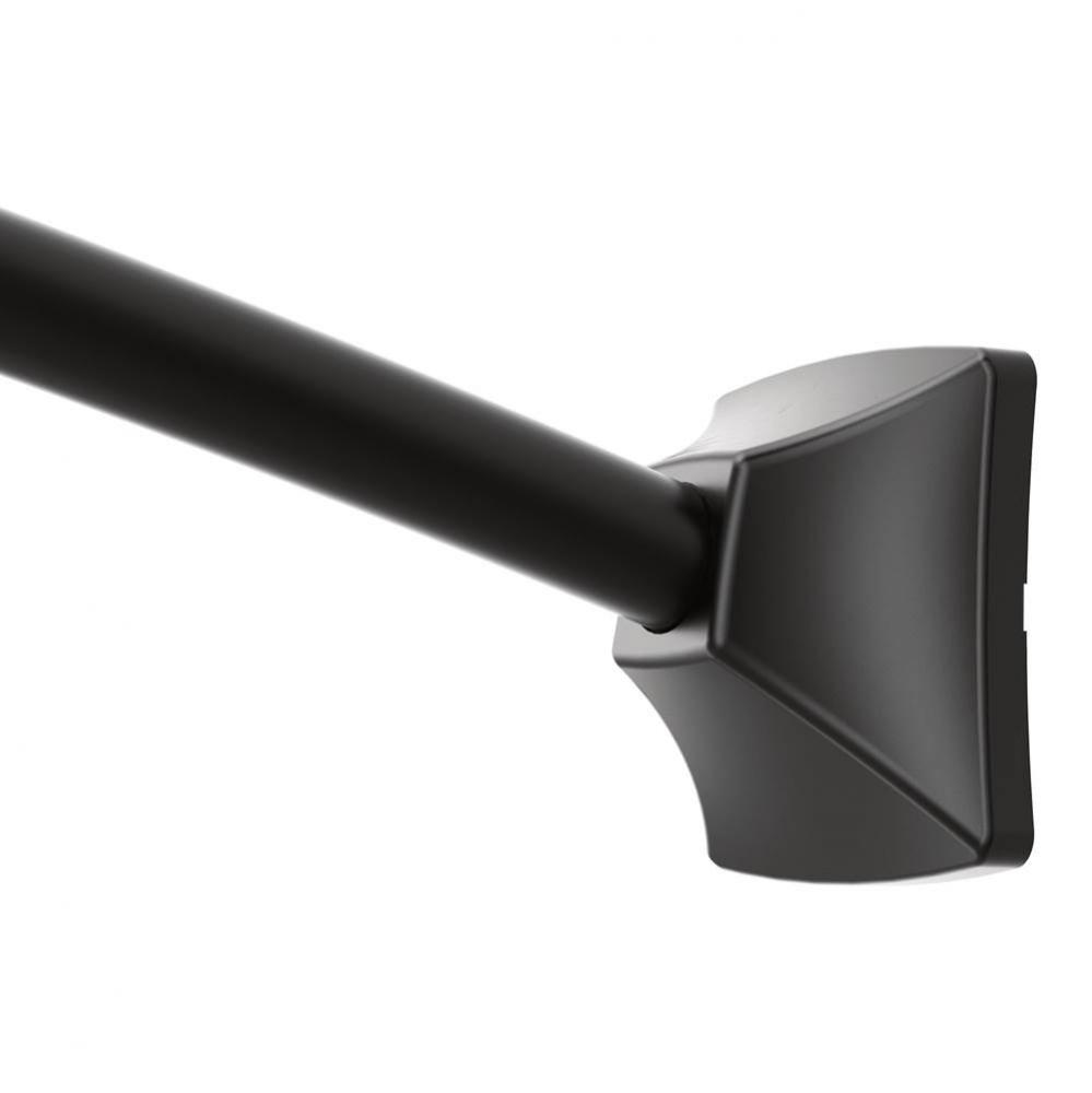 Matte Black Adjustable Curved Shower Rod