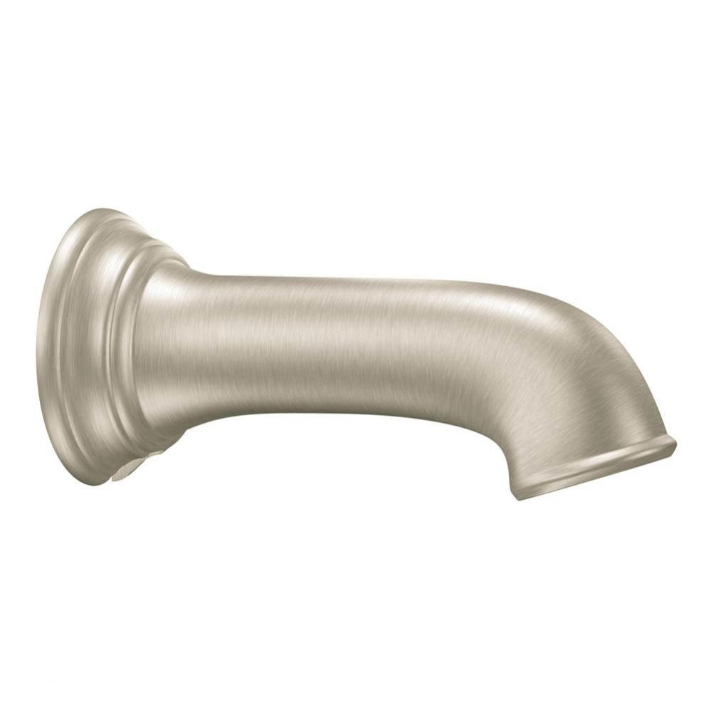 Replacement 7.25-Inch Nondiverter Tub Spout, Brushed Nickel