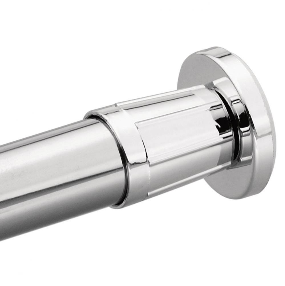 Donner Tension Shower Rod in Chrome with Flanges