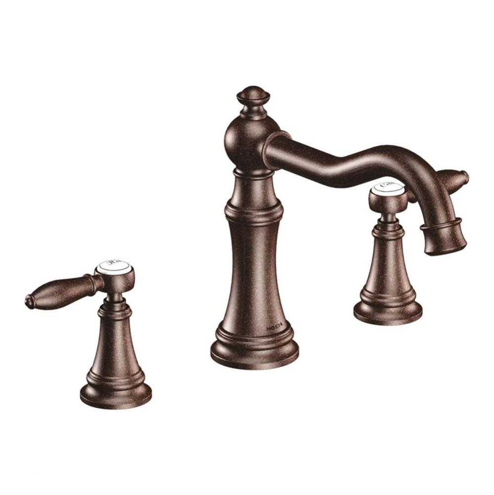 Moen Ts22103Orb Weymouth Two-Handle High Arc Roman Tub Faucet, Oil Rubbed Bronze