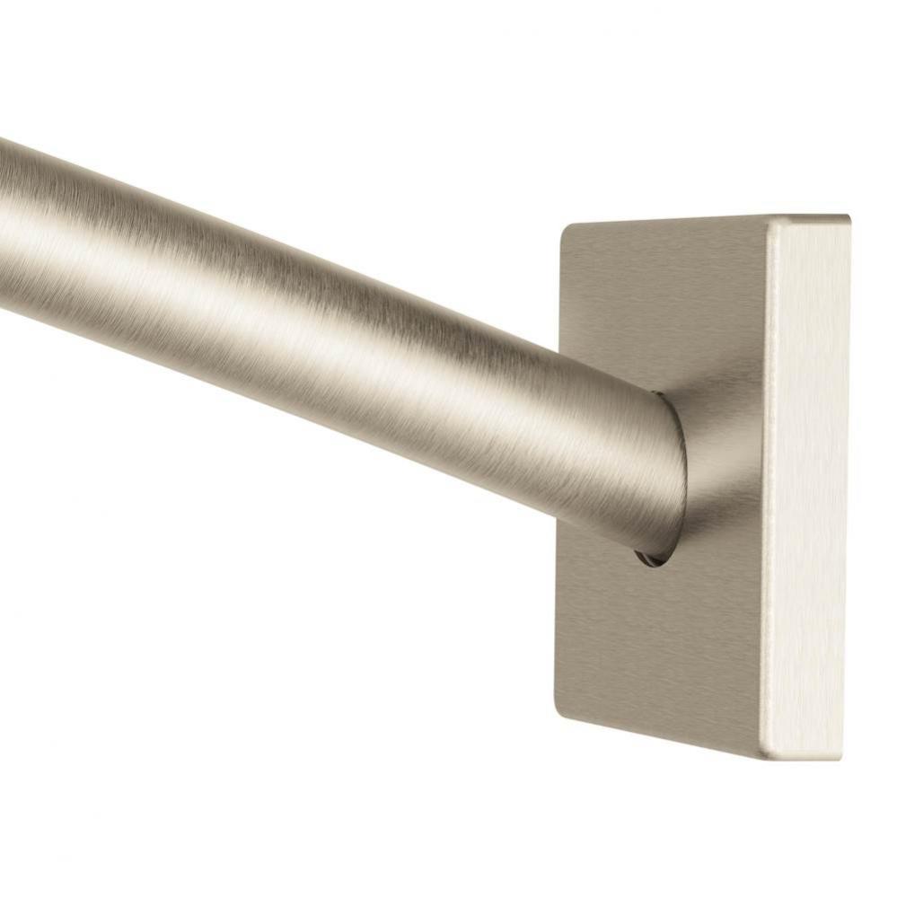 Brushed Nickel Adjustable Curved Shower Rod