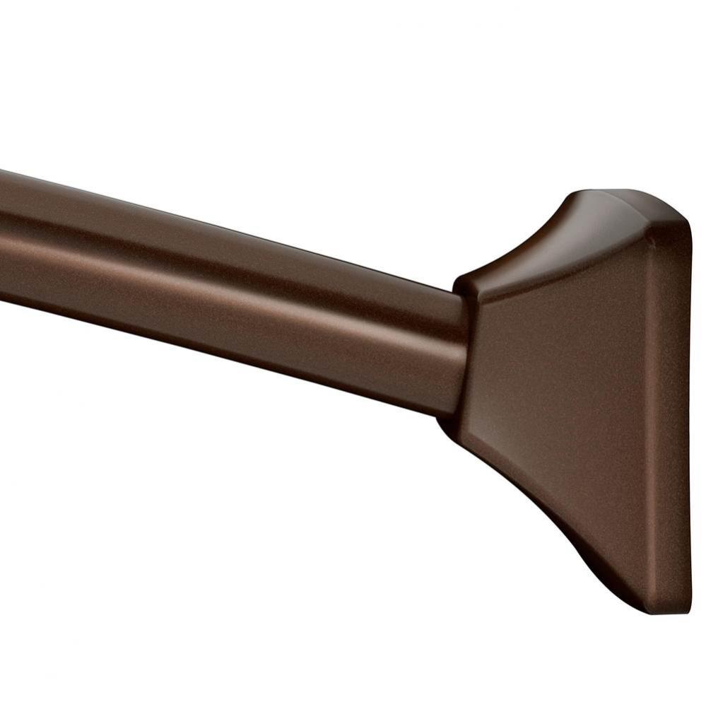 Old World Bronze Adjustable Curved Shower Rod