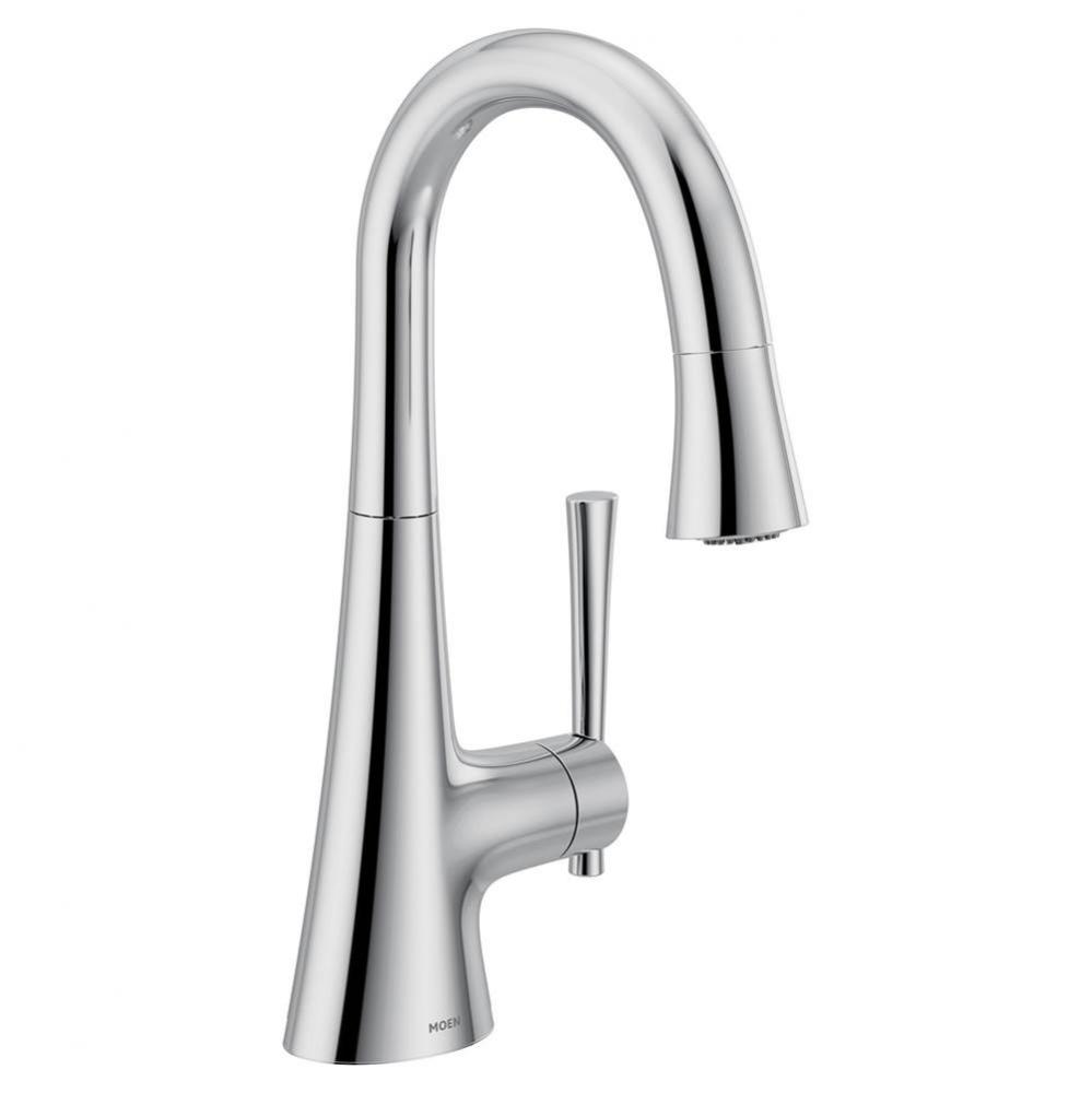 Kurv Chrome One-Handle High Arc Bar Faucet