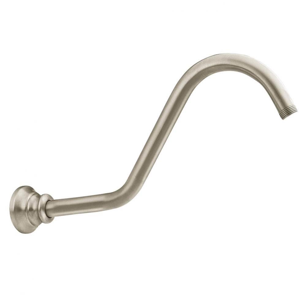 Waterhill 14-Inch Replacement Extension Curved Shower Arm, Brushed Nickel