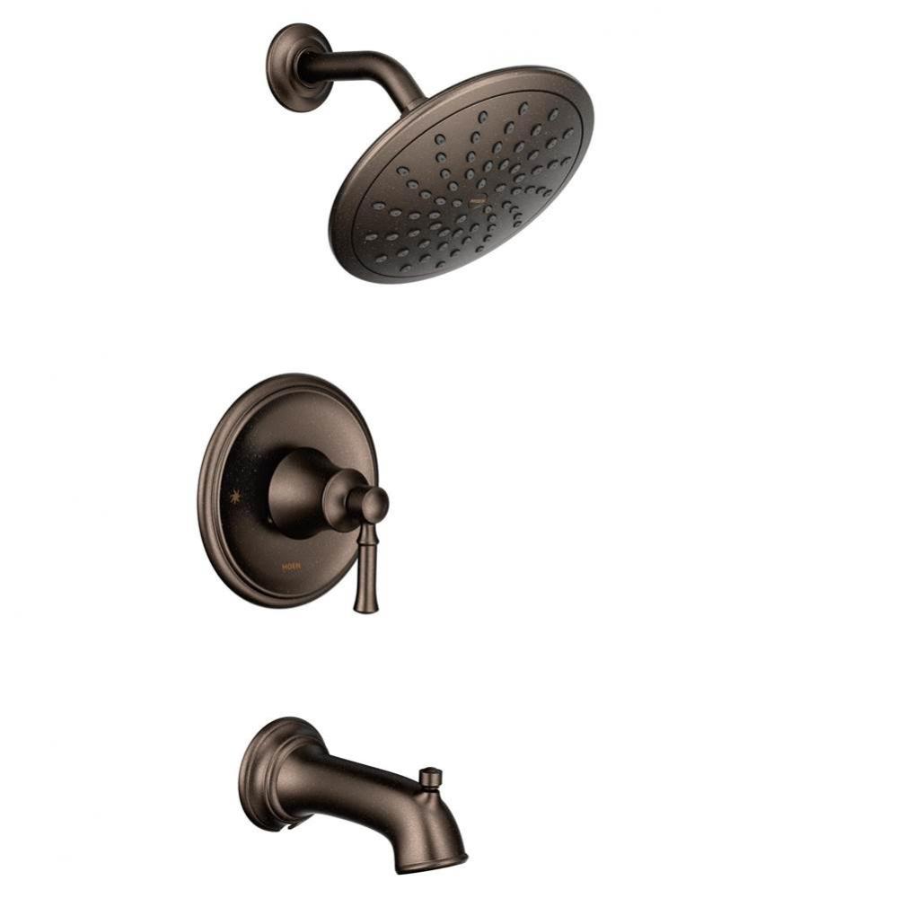 Dartmoor Posi-Temp Rain Shower Single-Handle Tub and Shower Faucet Trim Kit in Oil Rubbed Bronze (