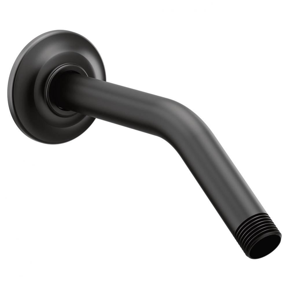 Premium 8-Inch Standard Shower Arm with Matching Flange Included, Matte Black