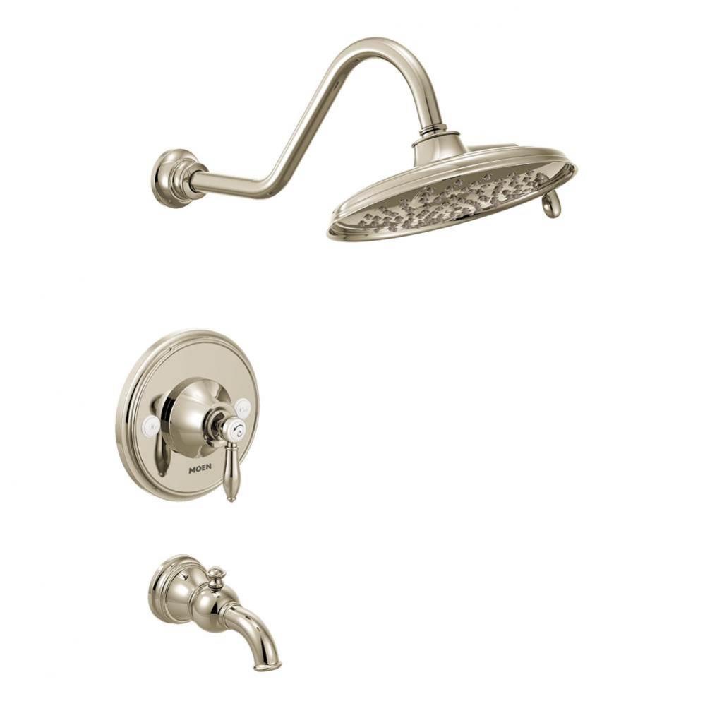 Weymouth 1-Handle Posi-Temp Eco-Performance Tub and Shower Trim Kit in Nickel (Valve Sold Separate